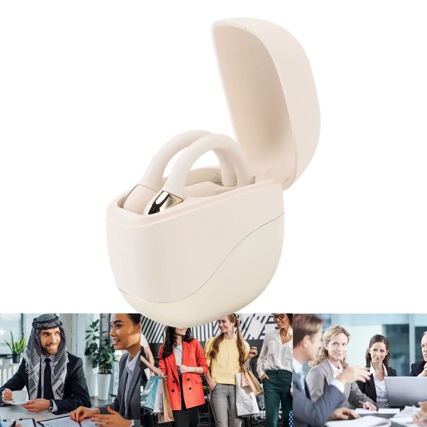 "Écouteurs Traducteurs Bluetooth – Réduction de Bruit, Traduction IA, Sans Fil, Oreillette Active"