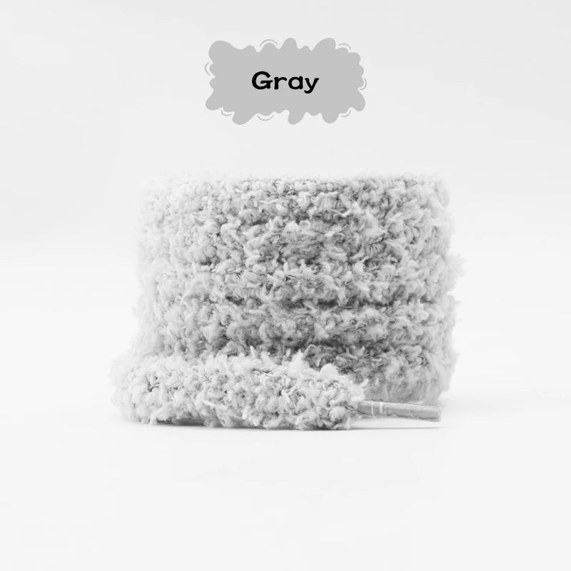 "Lacets ronds en peluche 1 cm – 1 paire, pour sneakers et chaussures plates, casual, disponibles en 80/100/120/140/160 cm" ✅