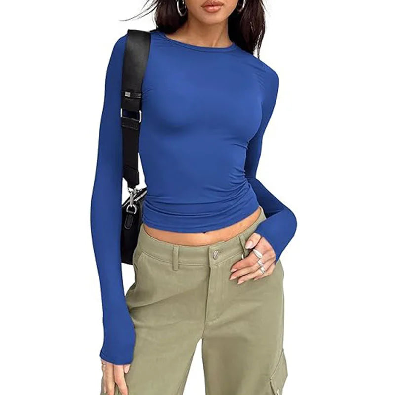 T-shirt Femme Toutes Saisons – Manches Longues, Coupe Slim