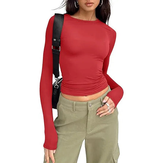 T-shirt Femme Toutes Saisons – Manches Longues, Coupe Slim