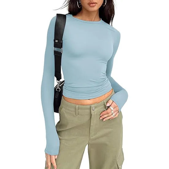 T-shirt Femme Toutes Saisons – Manches Longues, Coupe Slim