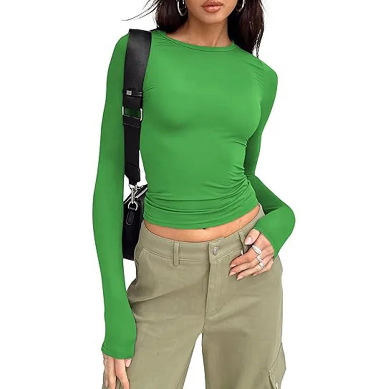 T-shirt Femme Toutes Saisons – Manches Longues, Coupe Slim