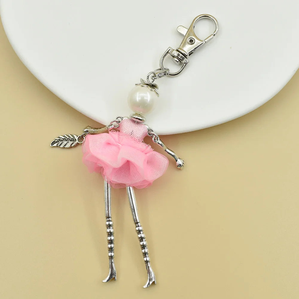 "Porte-clés poupée fait main – YL, charm mignon pour femmes, voiture, sac à main, bijou tendance" ✅