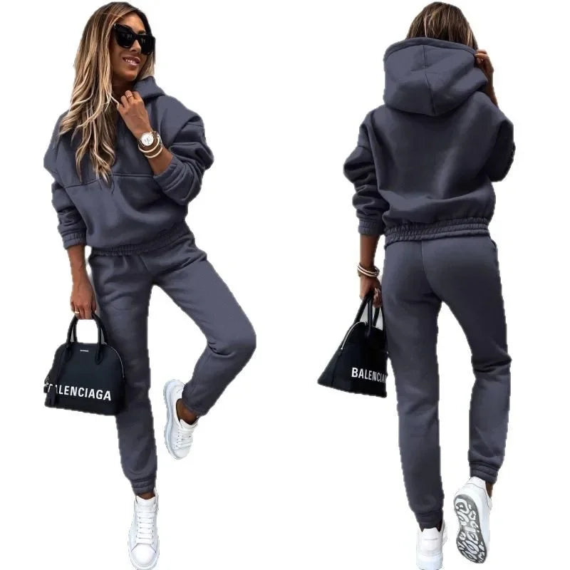 ✨ Ensemble Sweatshirt et Pantalon Femme | Streetwear Confortable Automne/Hiver ✨