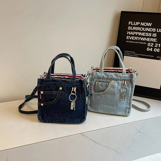Sac bandoulière pour femmes – Denim rétro créatif, personnalisé, sac à main tendance polyvalent de haute qualité