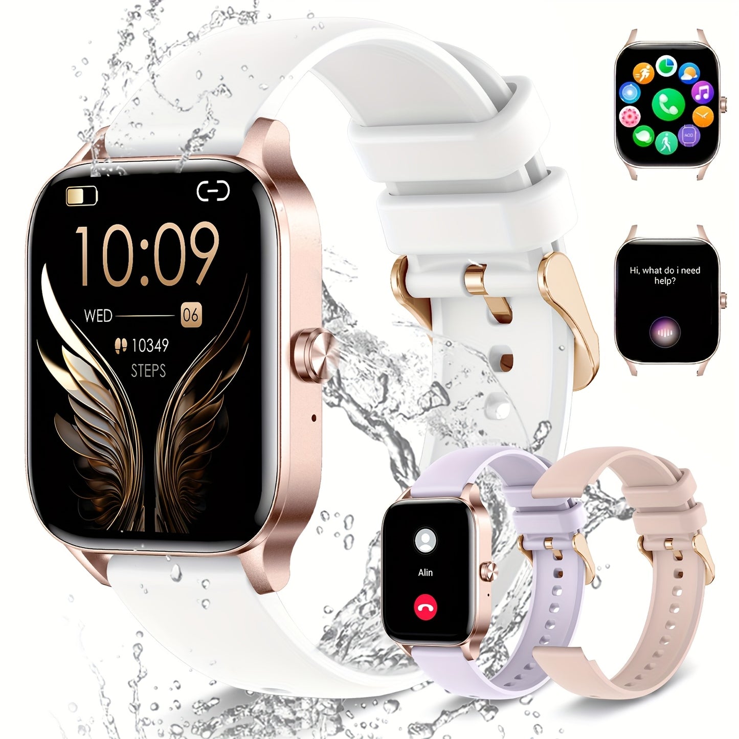 📱 LS Shop – Montre Connectée HD 1,85” 🕒 | Assistant Vocal IA 🎤, Appels & Messages 📩, Musique 🎵, Caméra à Distance 📸, Rappel Sédentarité ⏰ +100 Fonctions