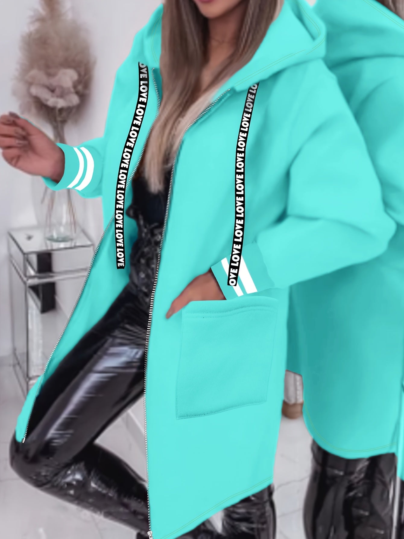 « LS-SHOP 🌿 Veste à Capuche Femme – Zip, Poches et Cordons | Casual Printemps/Automne | ls-shop-veste-capuche »
