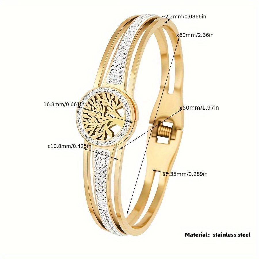 « LS-SHOP 🌿 Bracelet Life Tree Femme – Bijou en Acier Inoxydable | Idée Cadeau Fêtes & Occasions Spéciales | ls-shop-bracelet-life-tree »