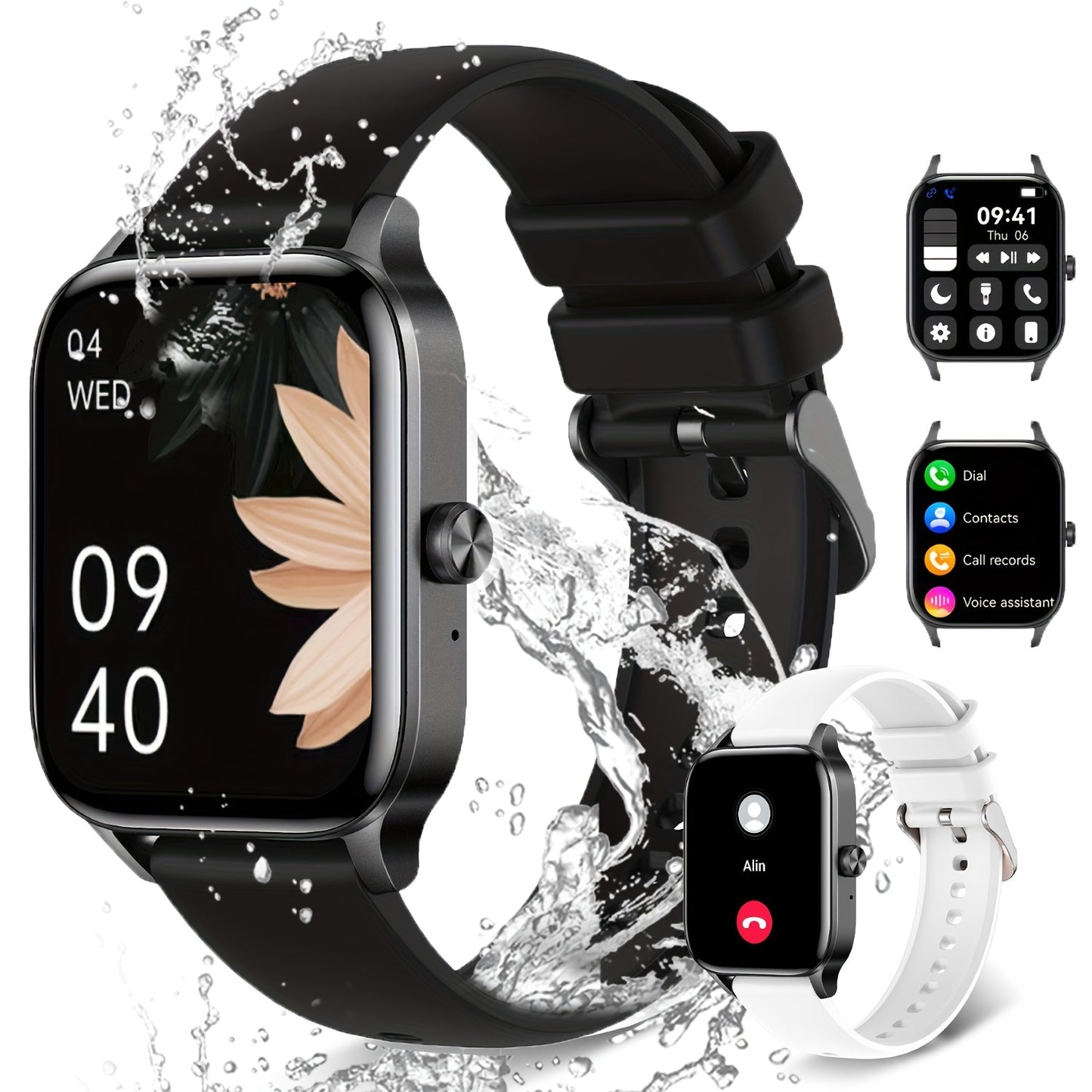 📱 LS Shop – Montre Connectée HD 1,85” 🕒 | Assistant Vocal IA 🎤, Appels & Messages 📩, Musique 🎵, Caméra à Distance 📸, Rappel Sédentarité ⏰ +100 Fonctions
