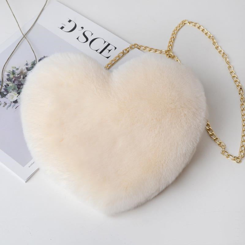"Sac Femme en Peluche – Chaîne Épaule, Idéal en Soirée"