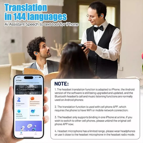 "Écouteurs Traducteurs – Traduction en Temps Réel 144 Langues, En Ligne & Hors Ligne"