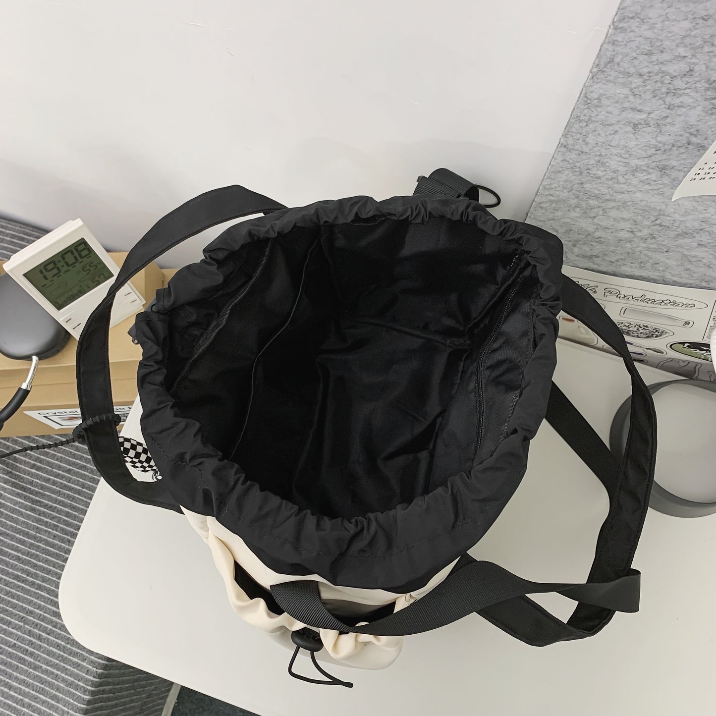 « LS-SHOP ⭐ Sac à Cordon Femme – Grand Format, Léger, Motif Étoiles | Sac à Épaule Casual & Voyage | ls-shop-sac-etoiles »